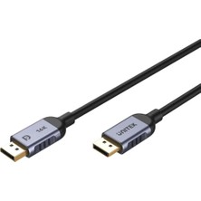 MUJGAN Unitek Displayport Kablo V2.1 16K Kompakt Bağlantı Gri 1mt
