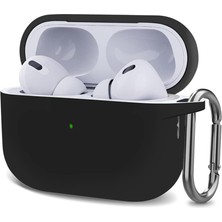 MUJGAN Microsonic Airpods Pro 2.nesil Için Kılıf Askılı Mat Silikon Siyah [airpods Pro 2. Nesil ile Uyumlu Kılıf - Siyah]