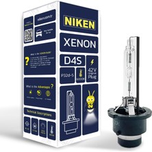 MUJGAN Niken D4S 6000K Beyaz Xenon Far Ampulü, 42V, 35W, P32D-5, 6000K