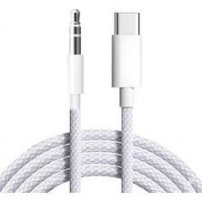 MUJGAN Pdateknoloji 3.5mm Aux To Type-C,lightning ile Uyumlu Kablolar (1metre, 2 Metre) (Lightning 1 Metre)
