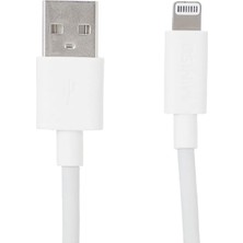 MUJGAN Miniso Lightning Konnektörlü 1m Hızlı Şarj ve Senkronizasyon Kablosu -Beyaz