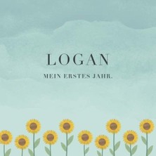 MUJGAN Logan Mein Erstes Jahr: Baby Tagebuch I Babyalbum I Erinnerungsalbum I Eintragealbum I Kinderbuch I Babybuch I Perfektes Babyshower Oder Babyparty Geschenk Für Die Geburt Von Logan
