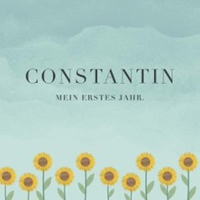 MUJGAN Constantin Mein Erstes Jahr: Baby Tagebuch I Babyalbum I Erinnerungsalbum I Eintragealbum I Kinderbuch I Babybuch I Perfektes Babyshower Oder Babyparty Geschenk Für Die Geburt Von Constantin