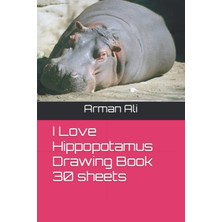 MUJGAN I Love Hippopotamus Drawing Book 30 Sheets