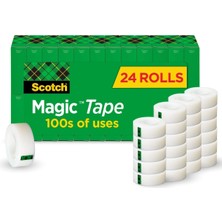 MUJGAN Scotch Sihirli Bant, 24 Rulo, Çok Sayıda Uygulama, Görünmez, Onarım Için Tasarlandı, 3/4 x 1000 Inç, Kutulu (810K24)