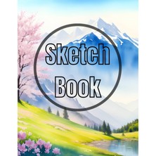 MUJGAN Sketch Book: Premium Watercolor Spring In Mountain Design Cover Page Sketchbook Blank Paper Pad 8.5" x 11" - Sketchbook 120 Pages Blank Paper Book For ... Unlined Journal Soft Cover Sketchbooks