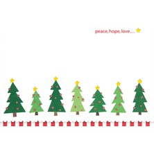 MUJGAN Sparkly Christmas Trees (Christmas Cards, Holiday Cards, Greeting Cards) (Small Holiday Card Series)