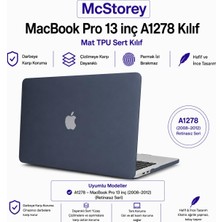 MUJGAN Mcstorey MacBook Pro Kılıf 13 Inç A1278 2008 2009 2010 2011 2012 Uyumlu Mat Sert Tpu Hardcase Çizilmez Darbeye Dayanıklı Ince Hafif Koruyucu Kapak Siyah