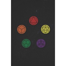 MUJGAN Platonic Solids: 6" x 9" Journal, Notebook Or Diary, Dotted Grid Blank 120 Pages