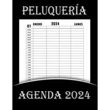 MUJGAN Independently Published Agenda Peluquería 2024: Libro De Citas Para Peluquerías Y Estilistas, Día Por Página Con Fechas Y Horas (Spanish Edition)