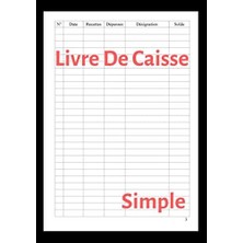 MUJGAN Livre De Caisse Simple: Journal De Caisse (Recettes Dépenses), A5, 110 Pages (French Edition)