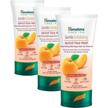 MUJGAN Himalaya Since 1930 Peeling Etkili Hassas Yüz Temizleme Jeli, Kayısı, Aloe Vera, Parabensiz, Tüm Ciltler, 150 ml (3 Paketi)