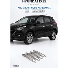 Trobus Hyundai IX35 2010-2015 Uyumlu Krom Kapı Kolu Kaplaması 4 Kapı Paslanmaz Çelik
