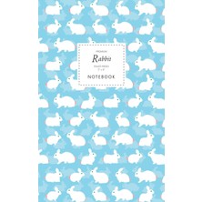MUJGAN Rabbit Notebook - Ruled Pages - 5x8 - Premium: (Pastel Blue Edition) Fun Animal Notebook 96 Ruled/lined Pages (5x8 Inches / 12.7X20.3CM / Junior Legal Pad / Nearly A5)