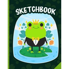 MUJGAN Frog Sketch Book: Cute Frog Sketchbook For Boys Cottagecore Aesthetic Large Blank Paper Notebook For Art For Drawing Writing Painting Doodling Or Sketching For Kids, 110 Pages Of 8.5"x 11"