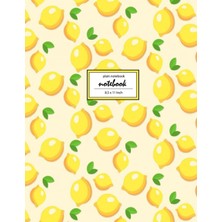 MUJGAN Notebook: Unruled/unlined/plain Notebook/sketchbook - (8.5 x 11 Inches) Large - 110 Pages - Lemon