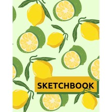 MUJGAN Lemon Sketchbook: Lemon Sketchbook Yellow And Green 8.5 x 11 Wide Paper, 100 Pages