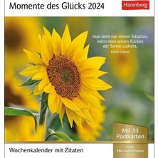 MUJGAN Momente Des Glücks Postkarten-Kalender 2024. Positive Stimmung Und Zufriedenheit Im Postkartenformat. Wochenkalender Mit Zitaten Und Schönen Fotos Zum ... Wochenkalender Mit Zitaten, Mit 53 Postkarten