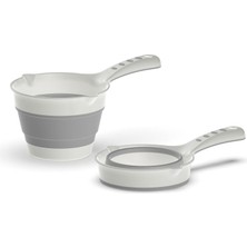 MUJGAN Deconox Katlanabilir Maşrapa, Katlanır Banyo Maşrapası, Akordiyon Koçero (27CMX17CMX4CM)