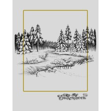 MUJGAN Sketchbook: River Scene, Large 8.5" x 11", 110 Pages, Perfect For Everyone, Crayons, Pencils, Drawing And Sketching