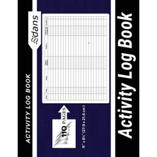 MUJGAN Activity Log Book: Dans 11" x 8.5" (27.9 x 21.6 cm ) Black 110 Pages