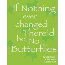 MUJGAN Notebook 120 Pages With Lines: If Nothing Changes Notebook With Lime Green Cover, Ruled Notebook, Perfect Bound, Ideal For Composition Notebook Or Journal