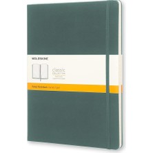 MUJGAN Moleskine Klasik Defter, Sert Kapak, Xl (7,5" x 9,5") Çizgili/çizgili, Orman Yeşili, 192 Sayfa