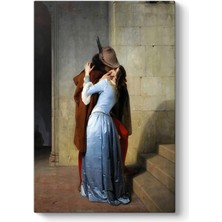 MUJGAN Tabloshop Francesco Hayez - Öpücük Kanvas Tablo 30 x 45