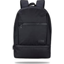 MUJGAN Classone BP-IT900 Benevento Serisi 15,6"su Geçirmez Kumaş,su Geçirmez Fermuar, Laptop,notebook Sırt Çantası-Siyah