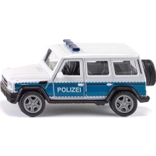 MUJGAN Sıku 2308, Mercedes-Amg G65 Polizeiauto Mit Anhängerkupplung, 1:50, Metall/kunststoff, Blau/weiß, Auswechselbare Reifen