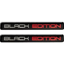 MUJGAN Black Edition Siyah Kırmızı Gümüş Sticker