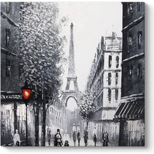 MUJGAN Tabloshop Siyah Beyaz Paris Kule Tablo 40 x 40