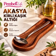 Pembelia Life Tezgah Üstü  Akasya Kirli Kaşık Altlığı-Kirli Kaşıklık Kepçe Altlık Kaşıklık
