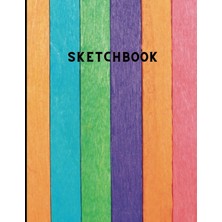 MUJGAN Colorful Sketchbook: Must-Have Sketchbook For Young Designer, 110 Blank Pages, Size 8.5 x 11 Inches.