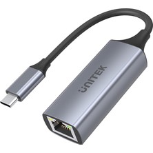MUJGAN Unitek Usb-C Gigabit Ethernet Adaptörü │ USB Tip C RJ45 Lan Ethernet 10/100/1000 Mbps Dönüştürücü│ USB 3.0 5 Gbps │ Alüminyum, Kablo 12 cm │ Neztweradapter Win, Mac, Linux│plug&play
