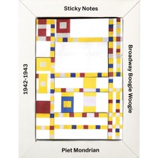 MUJGAN Mondrian Sticky Notes Box (Moma Mondrian)
