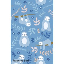MUJGAN Password Book: Include Alphabetical Index With Print Sloth Blue Pattern