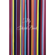 MUJGAN Sketch Book: Funky Striped 120 Blank Page Sketch Book