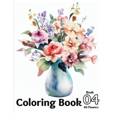 MUJGAN Independently Published Creative Flowers Coloring Book For Adult, 40 Flowers Design, 8.5X11 Inch. Each Design In Black And White And Grey. 04