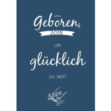 MUJGAN Kalender 2018 - Dın A5 "geboren Um Glücklich Zu Sein": Eine Woche Pro Doppelseite
