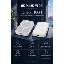 Enerx ENR-P10GT 10.000 Mah 22.5WATT Hızlı Şarj Magsafe Powerbank