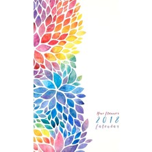 MUJGAN Mini Planner 2018 Calendar: (Small Monthly Planner Watercolor Flower 5x8)