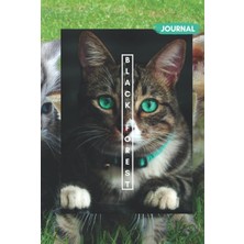 MUJGAN Black Forest Journal: Cat Eye (Coloured With Tore Paper And Leaf Style Pages) For Animal Lovers (122PAGES, 6×9 Inch, Glossy Premium )