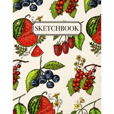 MUJGAN Berry Sketchbook: Juicy Berries Cover, Drawing Notebook | Large Blank Pages Journal For Sketching, Doodling, Writing And Notes | 8.5" x 11", 110 Pages