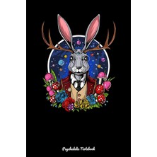 MUJGAN Psychedelic Notebook: Jackalope Psychedelic Rabbit Notebook