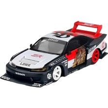 MUJGAN Truescale Miniatures Nissan Silvia S15 Lb Super Silhouette 1:64 Diecast Model Araba – Sağdan Direksiyon (Rhd), Beyaz/siyah Grafikler, Koleksiyonluk