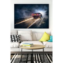 MUJGAN Postermanya (PSTER17785) De Lorean Araba Kanvas Tablo 30 x 40