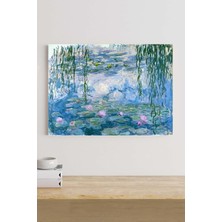 MUJGAN Postermanya (PSTER19158) Water Lilies - Nilüferler-Claude Monet Sanatsal Kanvas Tablo 50 x 70