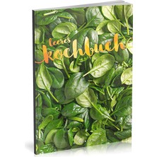 MUJGAN Dékokind® Leeres Kochbuch: Für Über 80 Lieblingsrezepte || Ca. A5 Softcover || Rezeptbuch Zum Selbstgestalten / Selberschreiben Mit Inhaltsverzeichnis || Motiv: Grüner Salat