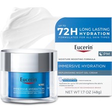 MUJGAN Eucerin Hyaluronik Asitli Sürükleyici Nemlendirici Jel Krem, Ultra Hafif Yüz Nemlendirici Ince Çizgileri ve Kırışıklıkları Düzeltir, 1.7 Oz Kavanoz